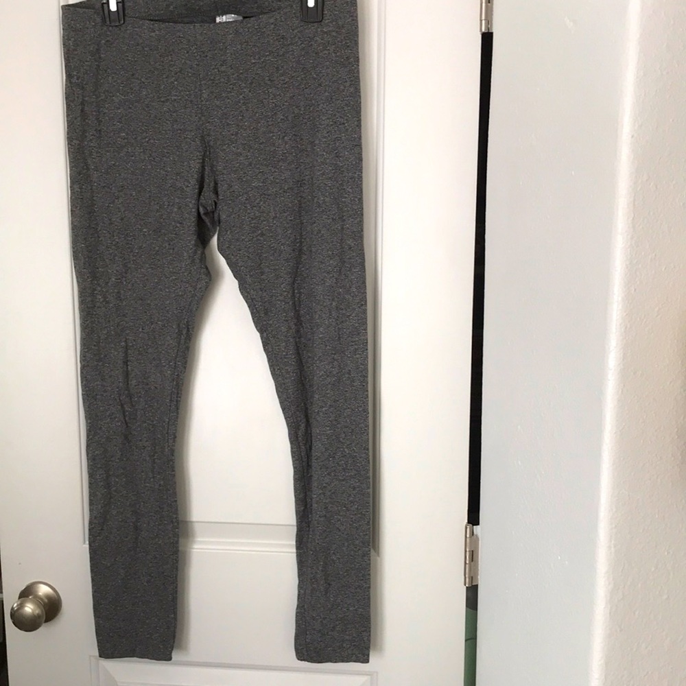 H&M divided brand heather grey leggings, size large